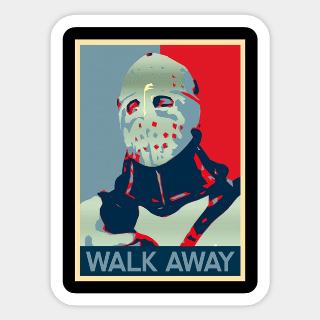 Walk Away Sticker by Miskatonic Designs